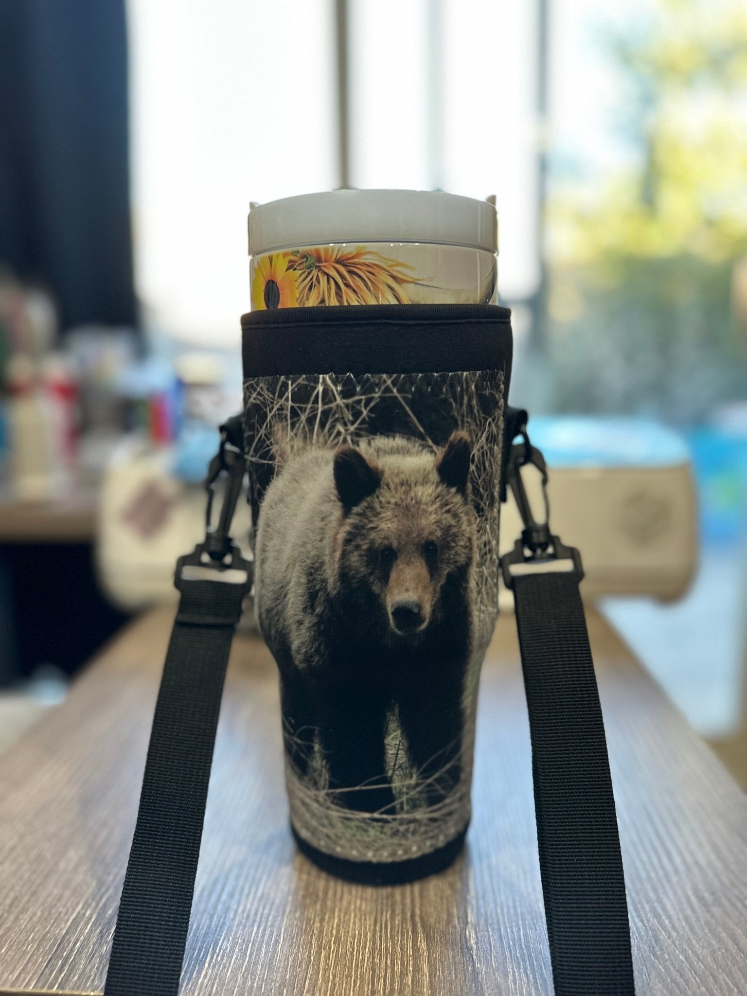 40oz Neoprene Tumbler Tote with Strap - Craftygoodiesngifts