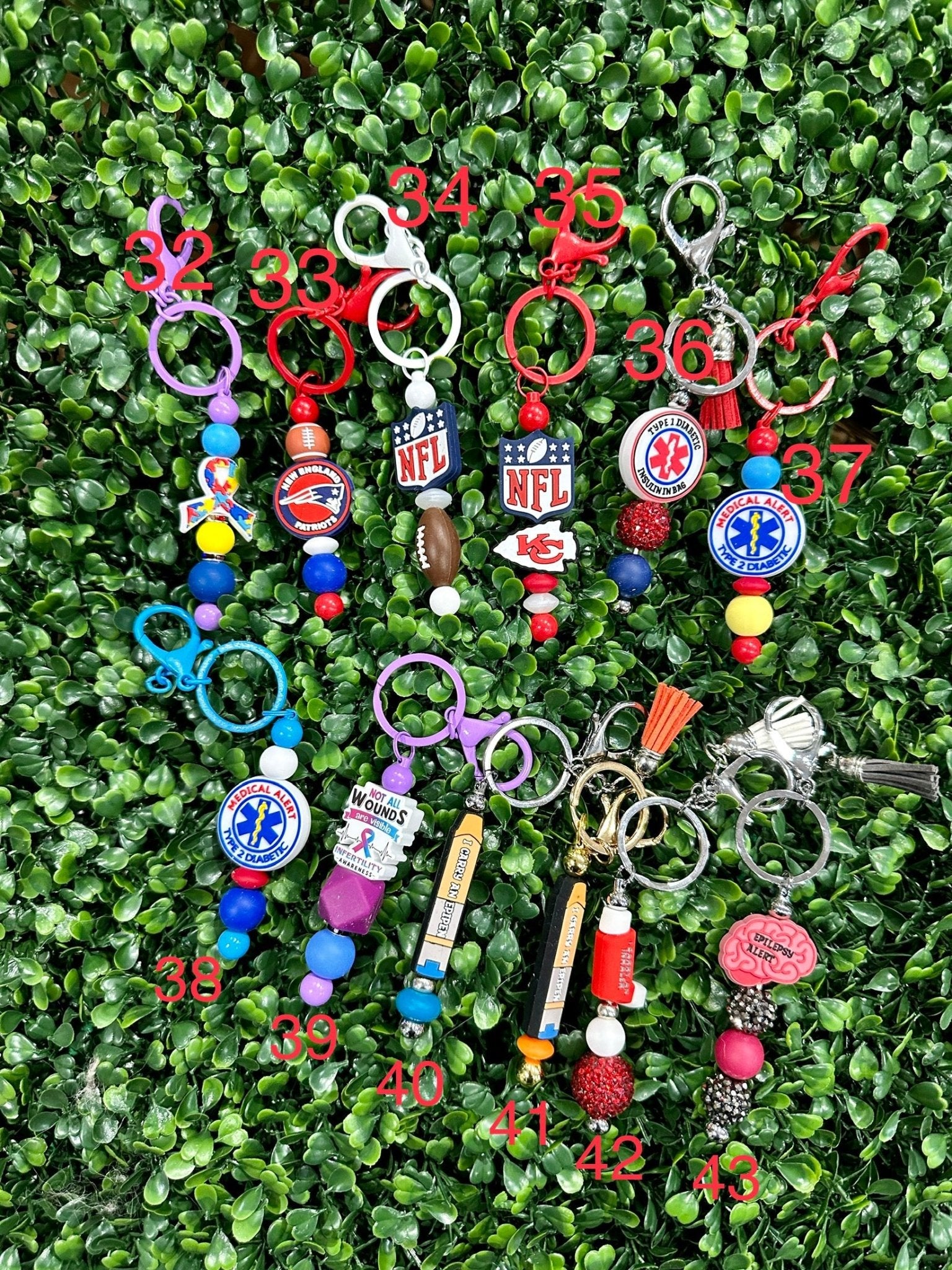 Beaded Keychains - Craftygoodiesngifts