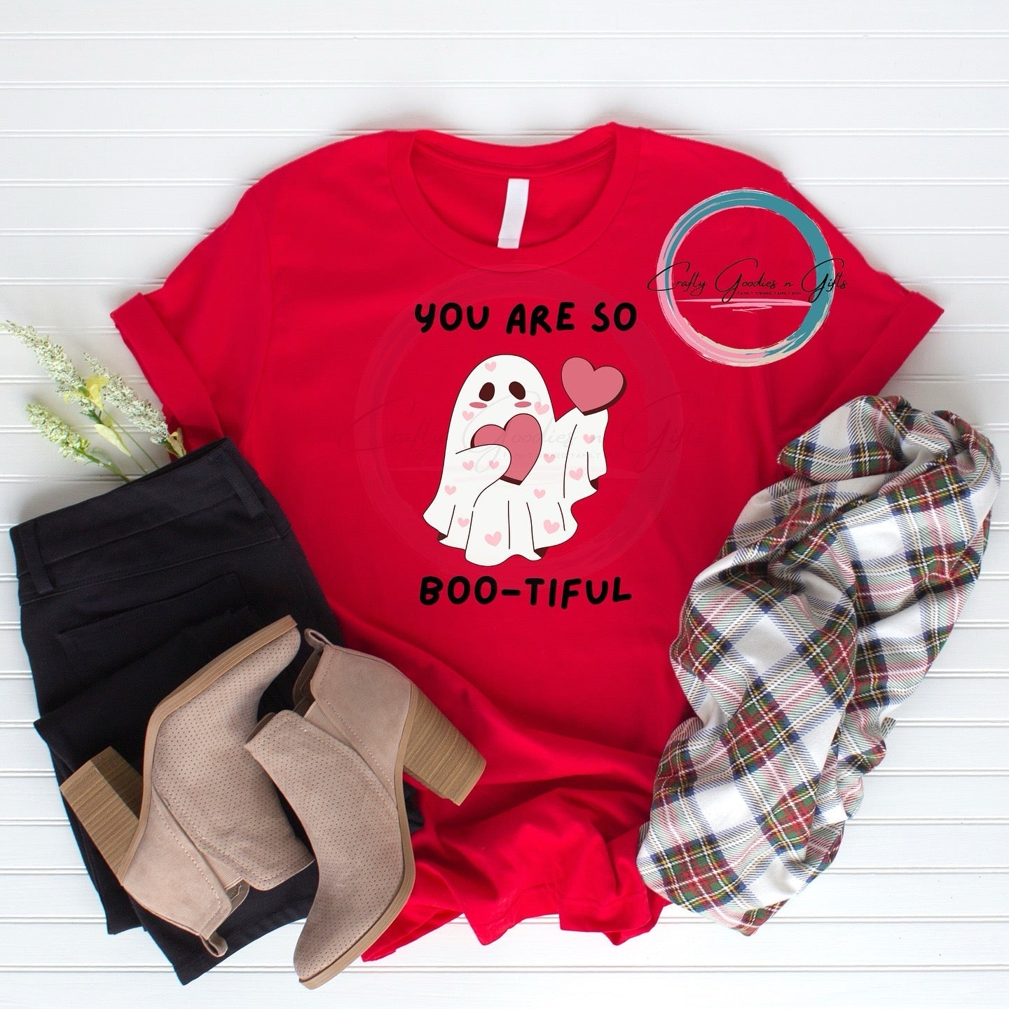 Boo - tiful - Valentines Day - Graphic Shirt - Craftygoodiesngifts