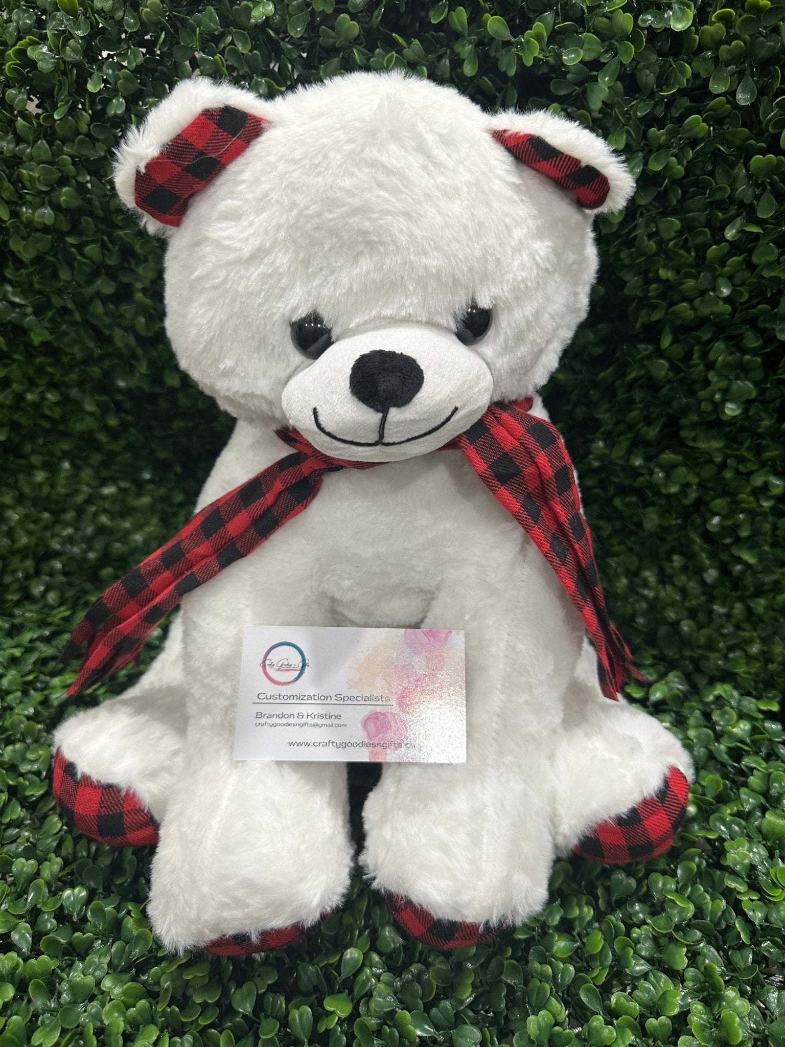 Buffalo Plaid Bear - Craftygoodiesngifts