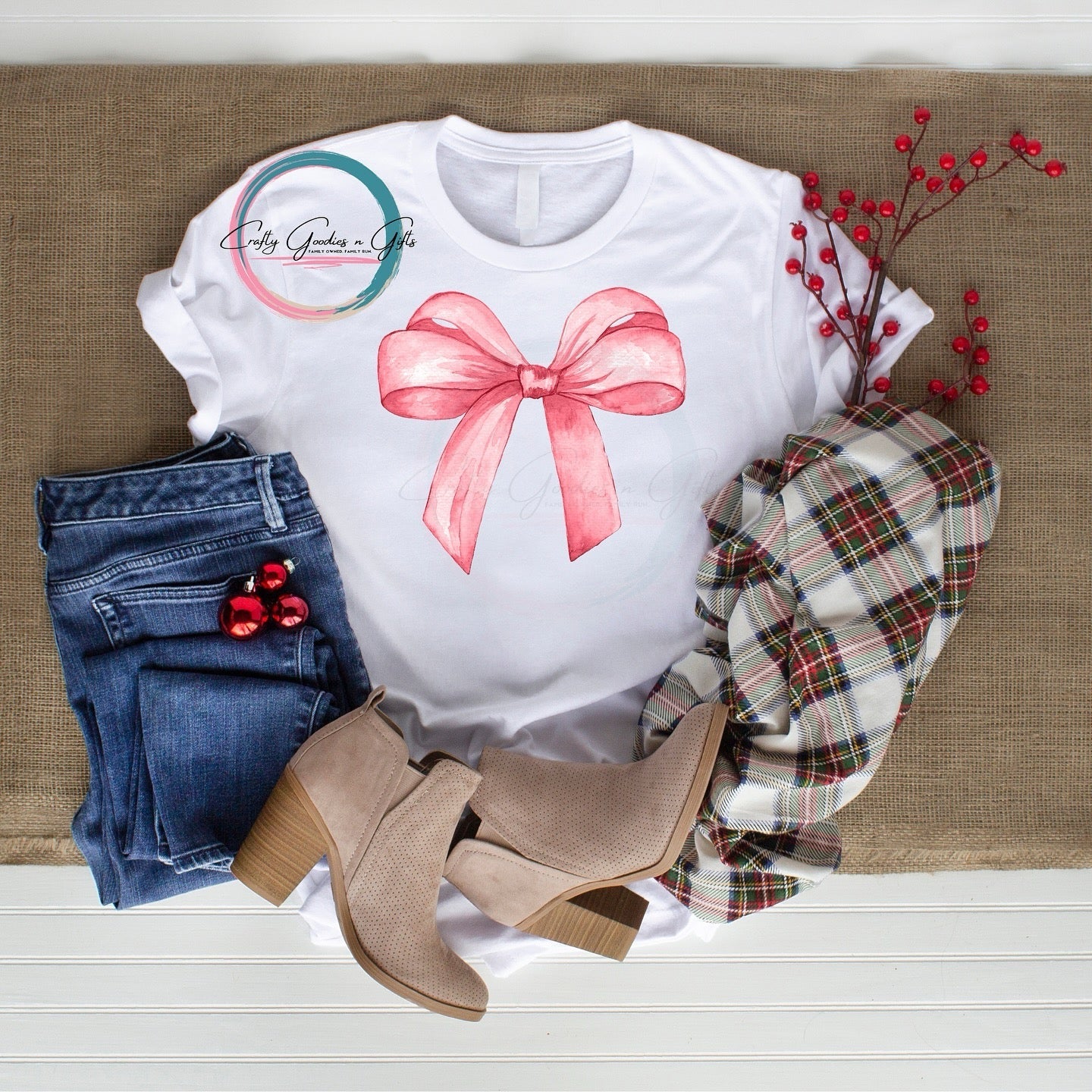 Cute Bow - Valentines Day - Graphic Shirt - Craftygoodiesngifts