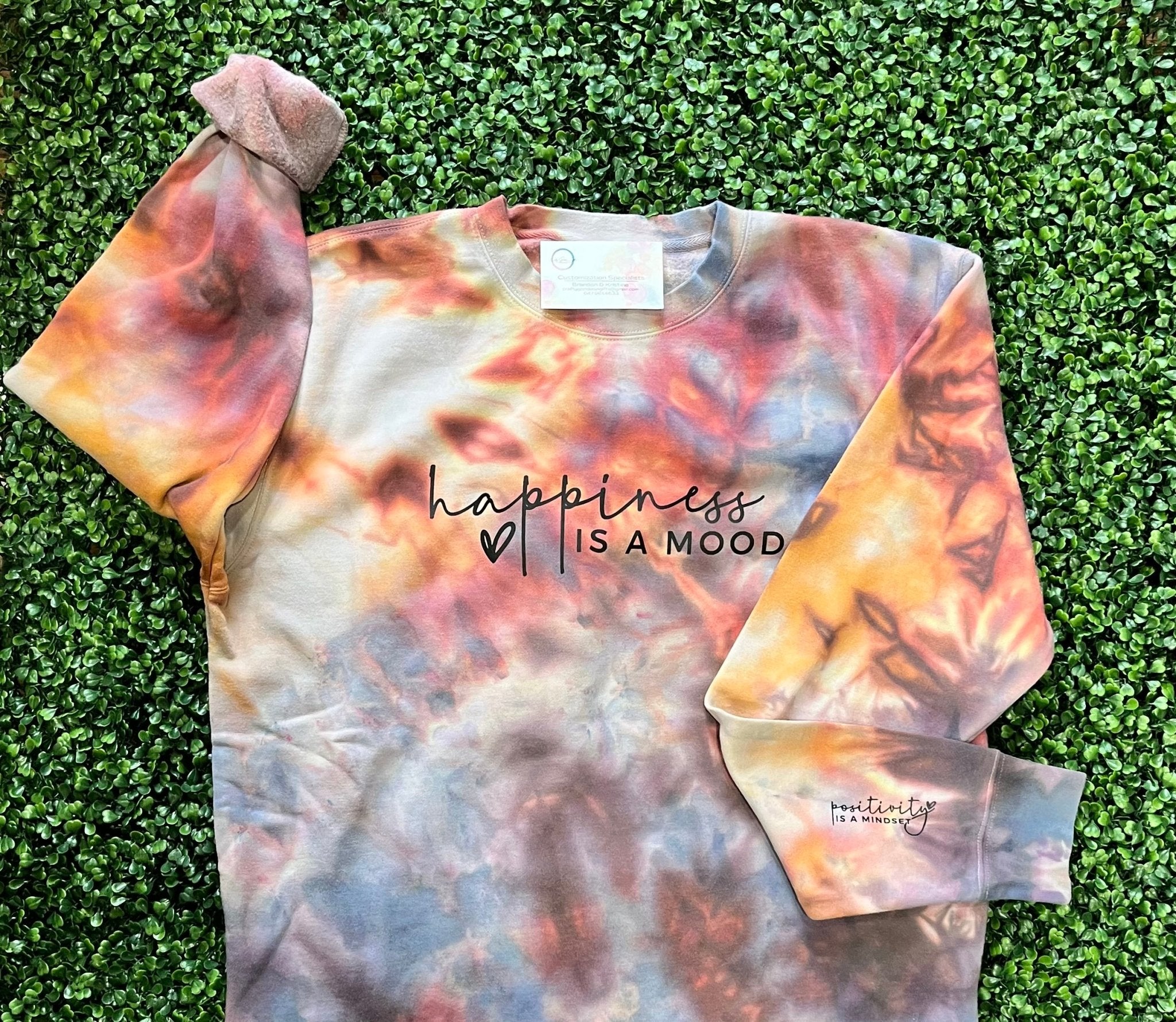 Happiness is a Mood - Graphic Crewneck - Craftygoodiesngifts