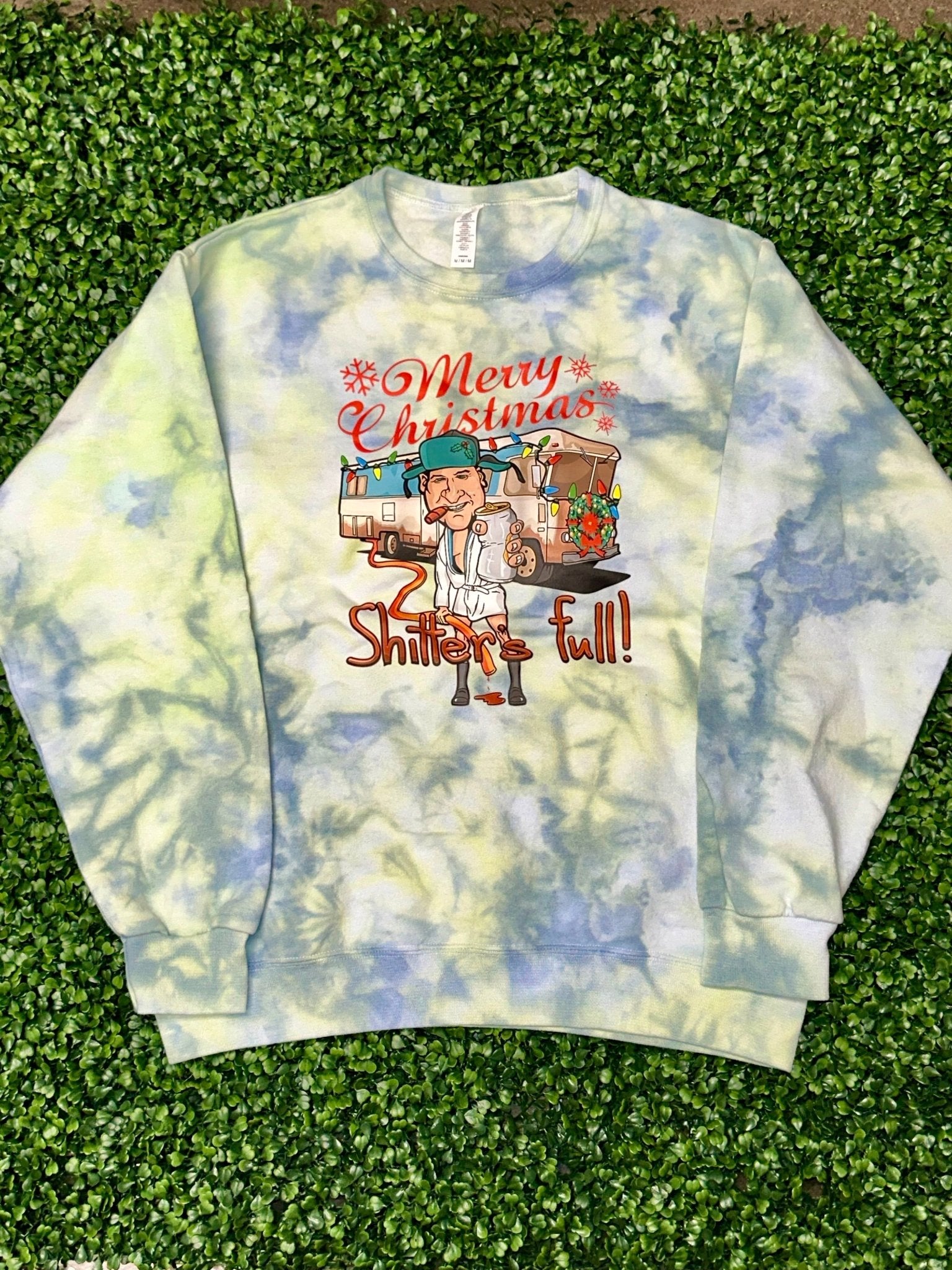 Outhouse is Full - Tie Dye Crewneck - Craftygoodiesngifts
