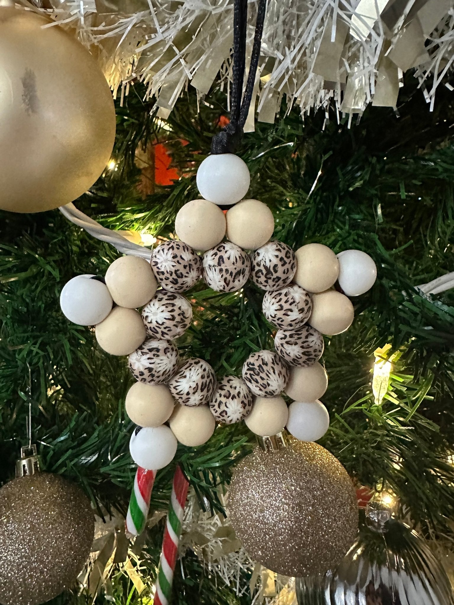 Silicone beaded stars - ornaments, purse/bag accessories - Craftygoodiesngifts