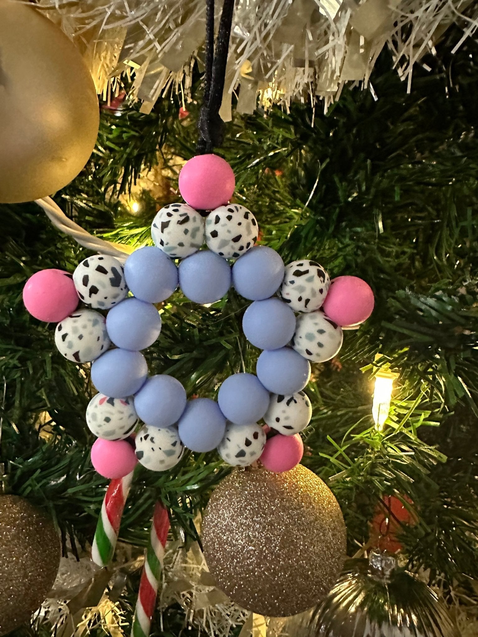 Silicone beaded stars - ornaments, purse/bag accessories - Craftygoodiesngifts