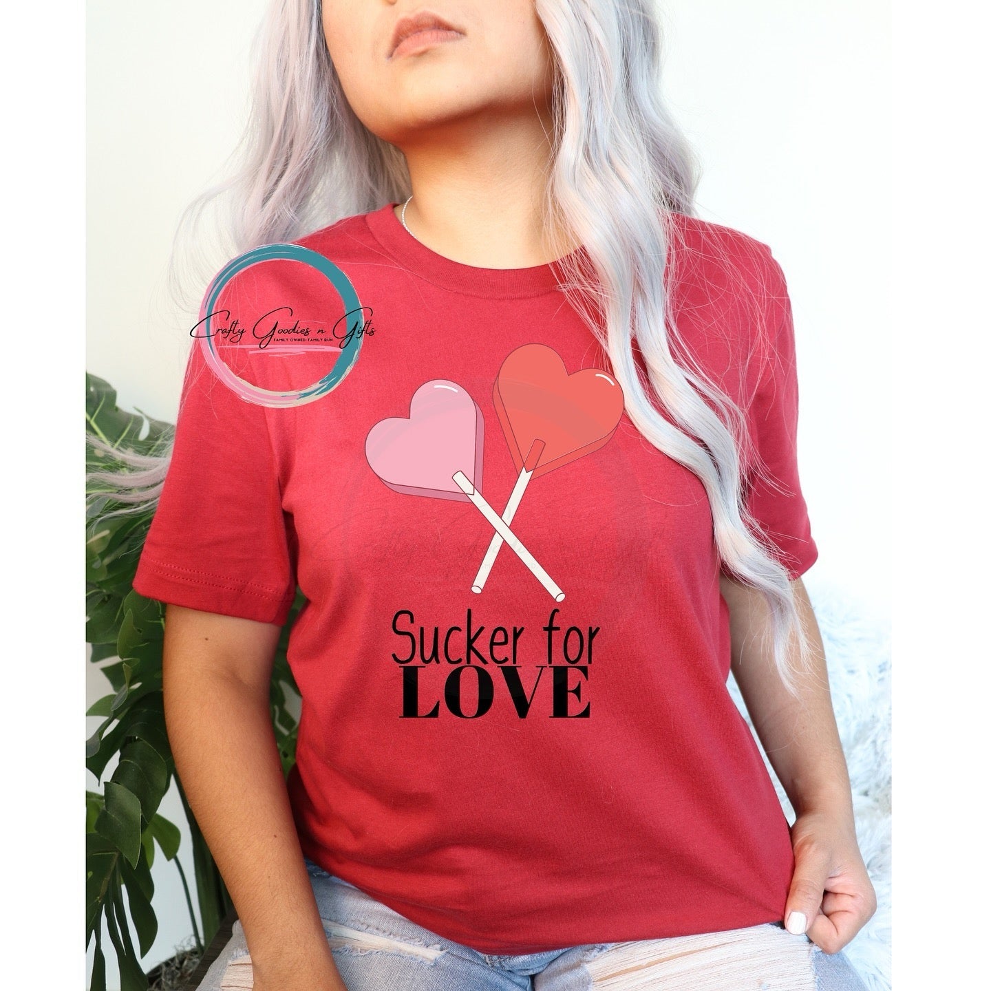 Sucker for Love - Valentines Day - Graphic Shirt - Craftygoodiesngifts